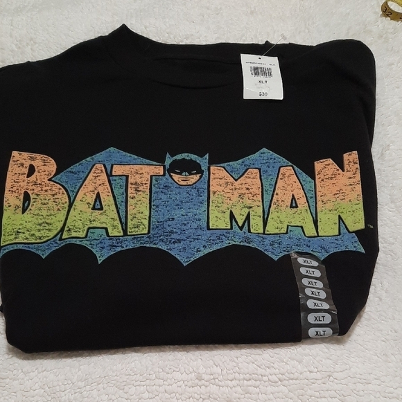 Batman Other - Batman Black Tee with Multicolor Logo